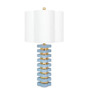Quatrefoil Lamp Light Blue - Couture Lamps