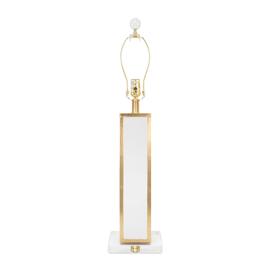 Blair Table Lamp Base, White/Gold - Couture Lamps