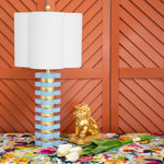 Quatrefoil Lamp Light Blue - Couture Lamps